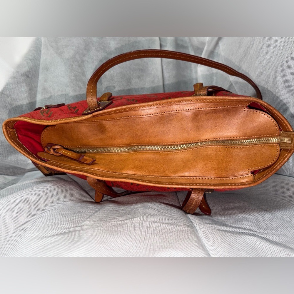 Vintage Dooney & Bourke Redish Orange and Tan purse, bag, handbag - Picture 7 of 14